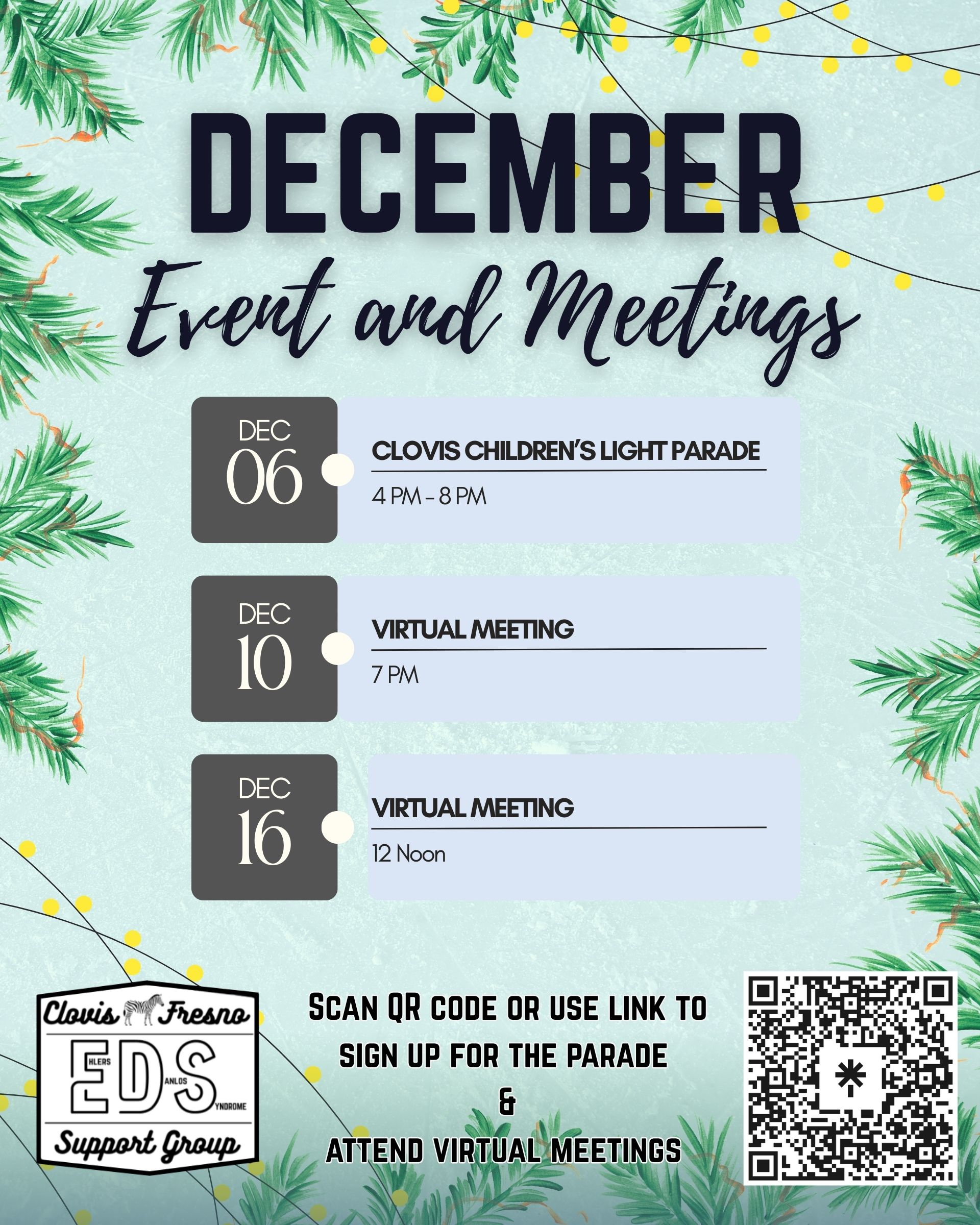 December Event and Meetings